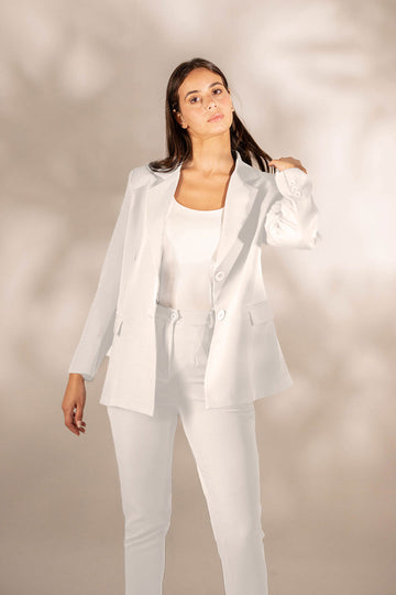 White Formal Modern Fit Blazer