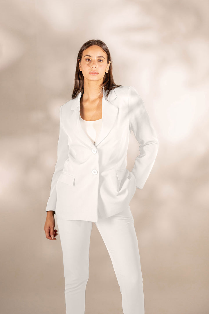 White Formal Modern Fit Blazer