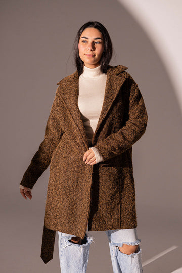 Brown Coat With Belt