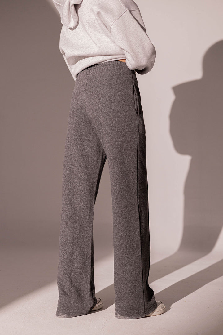 Grey Wide-leg Sweatpants