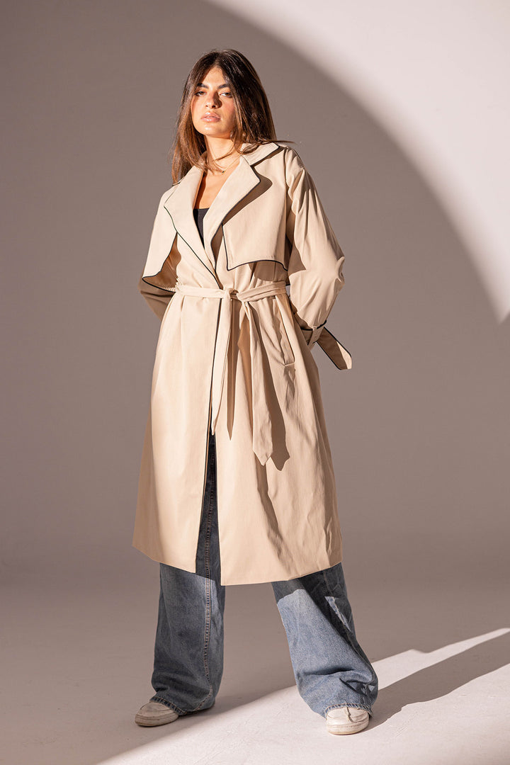 Beige Light Trench Coat