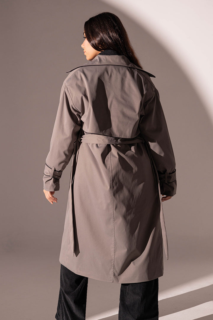 Grey Light Trench Coat