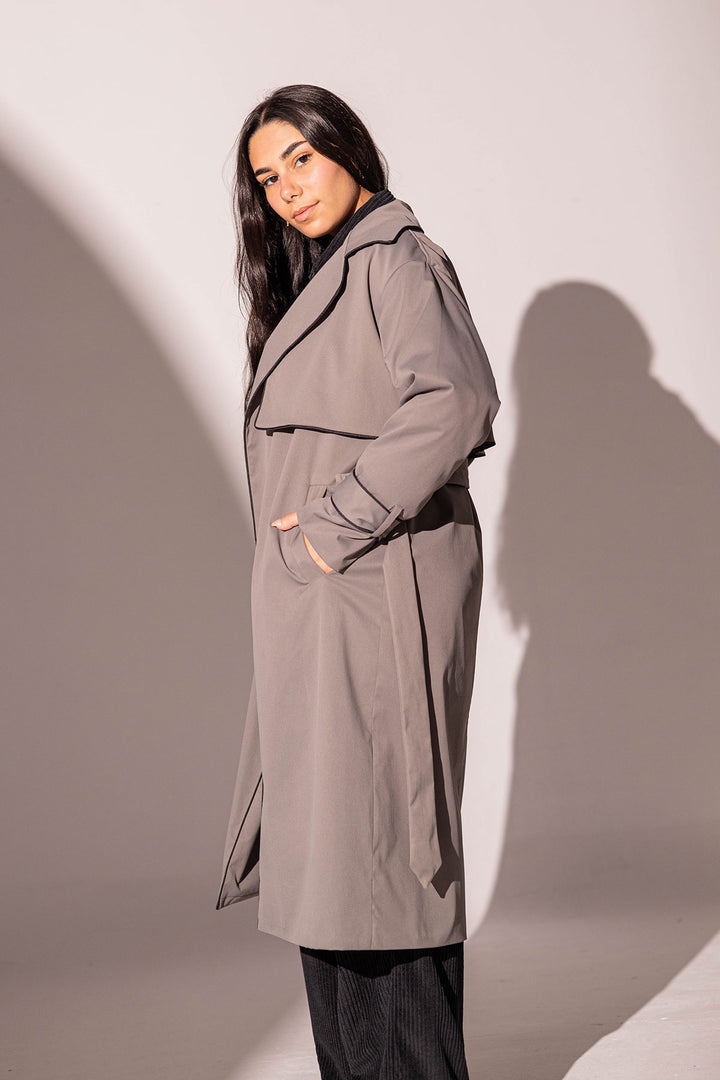 Grey Light Trench Coat