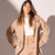 Beige Velvet Oversize Shirt