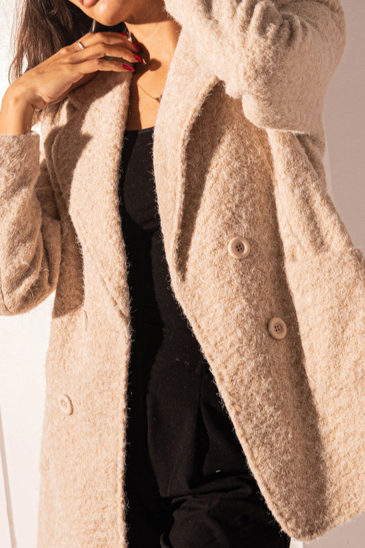 Beige Coest Fur Blazer