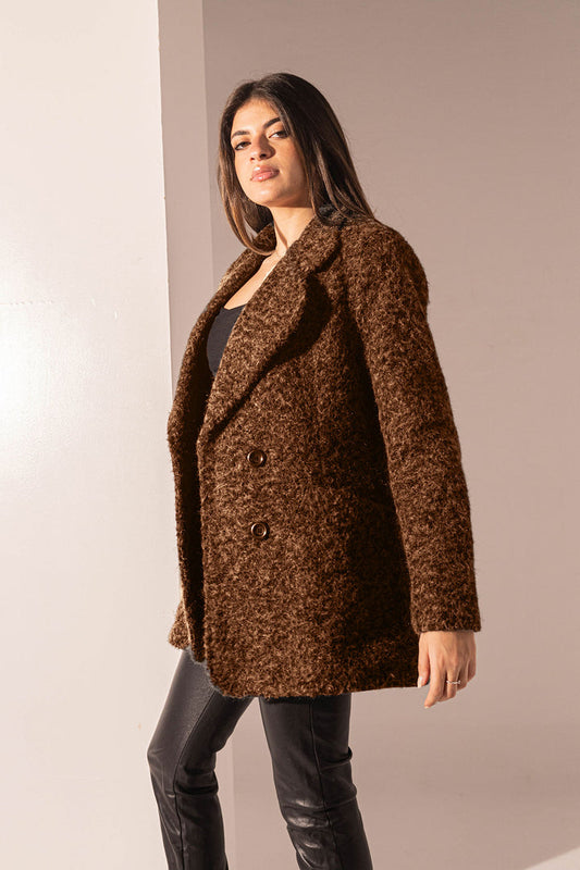 Brown Croisette Fur Blazer