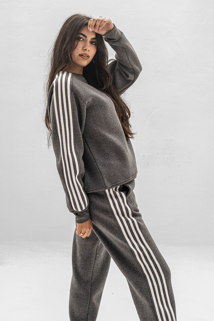Grey Melton Lined Set