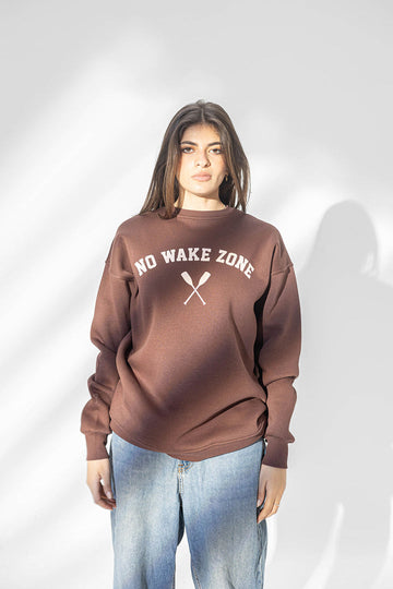 Brown Printed Comfort Sweatshirt