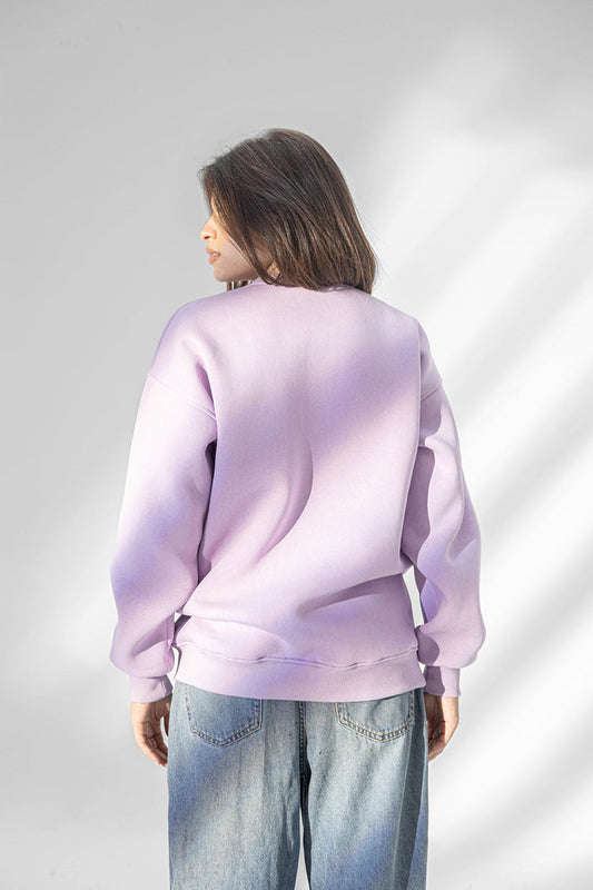 Purple Printed Comfort Sweatshirt