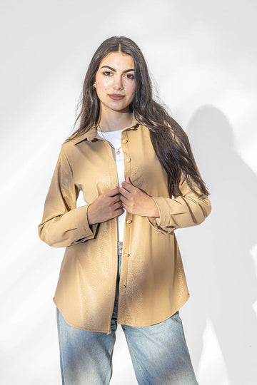 Gold Leather Shirt