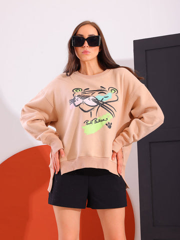 Coffe Comfy Printed Sweatshirt