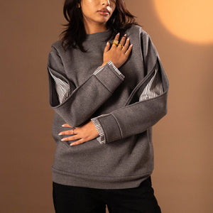 Grey Layered Sweatshirt