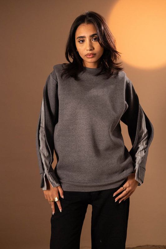 Grey Layered Sweatshirt