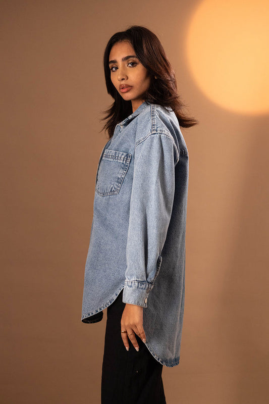 Blue Denim Long Shirt