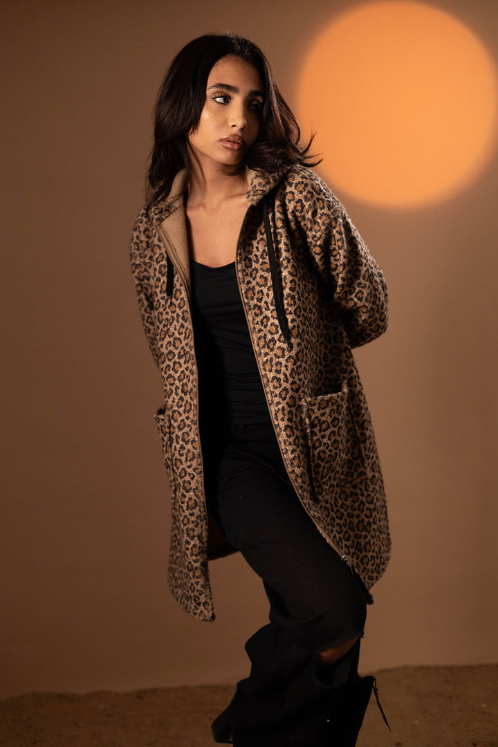 Brown Leo Pard Jacket