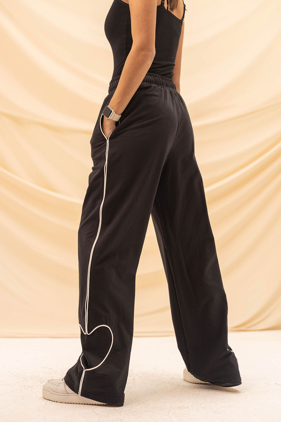 Black Heart Melton Pants