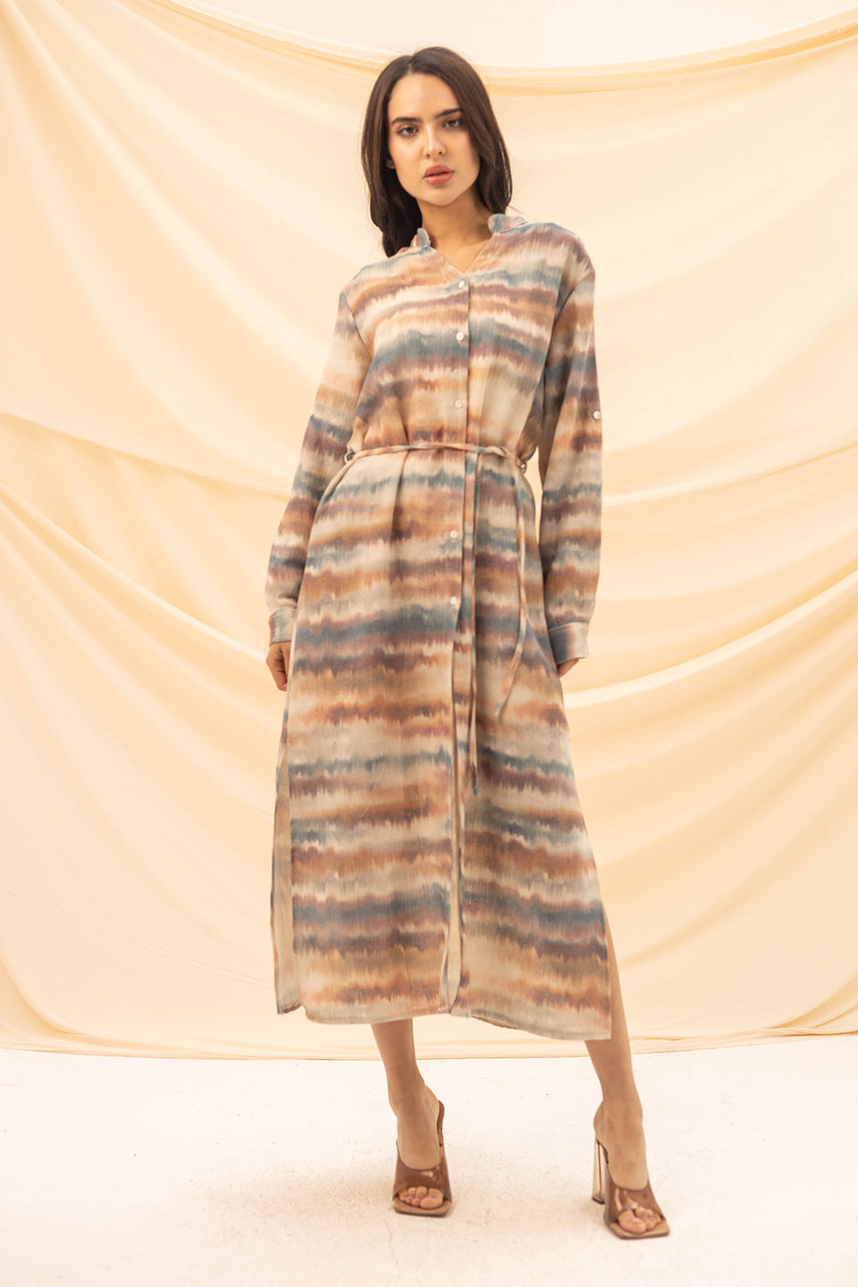 Brown Summer Knitted Dress