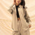 Beige Striped Comfort Formal Shirt