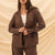 Brown Striped Comfort Formal Shirt