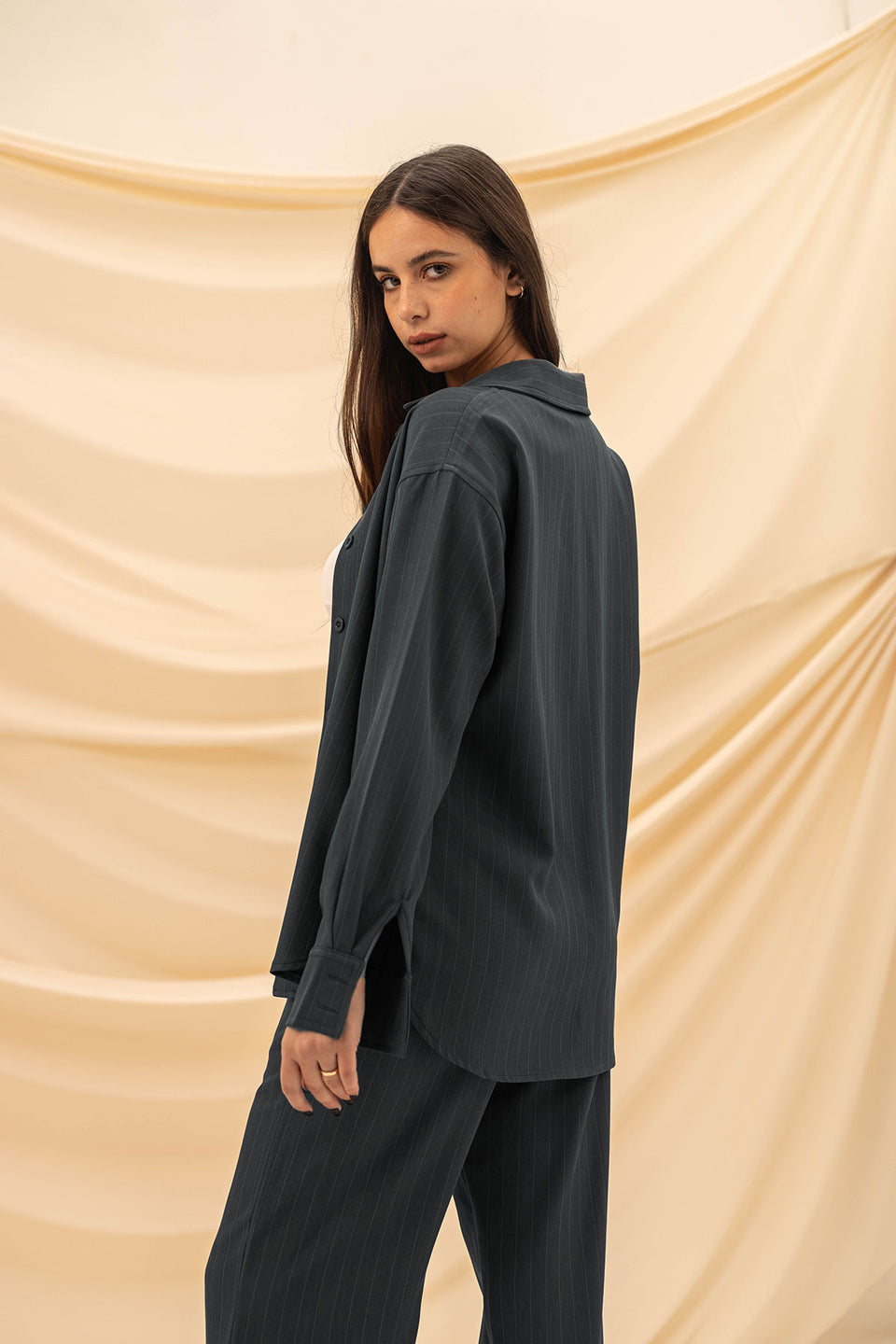 Grey Stripped Comfort Formal Shirt