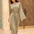 Olive Flare Sleeves Tied Dress