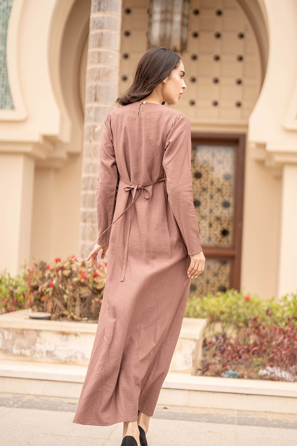 Brown Loose Basic With Belt