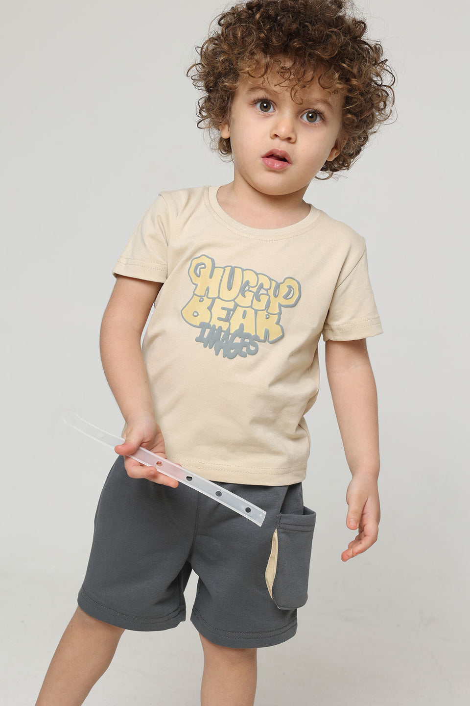 Beige Kids Sets 6-24 Months For Boys