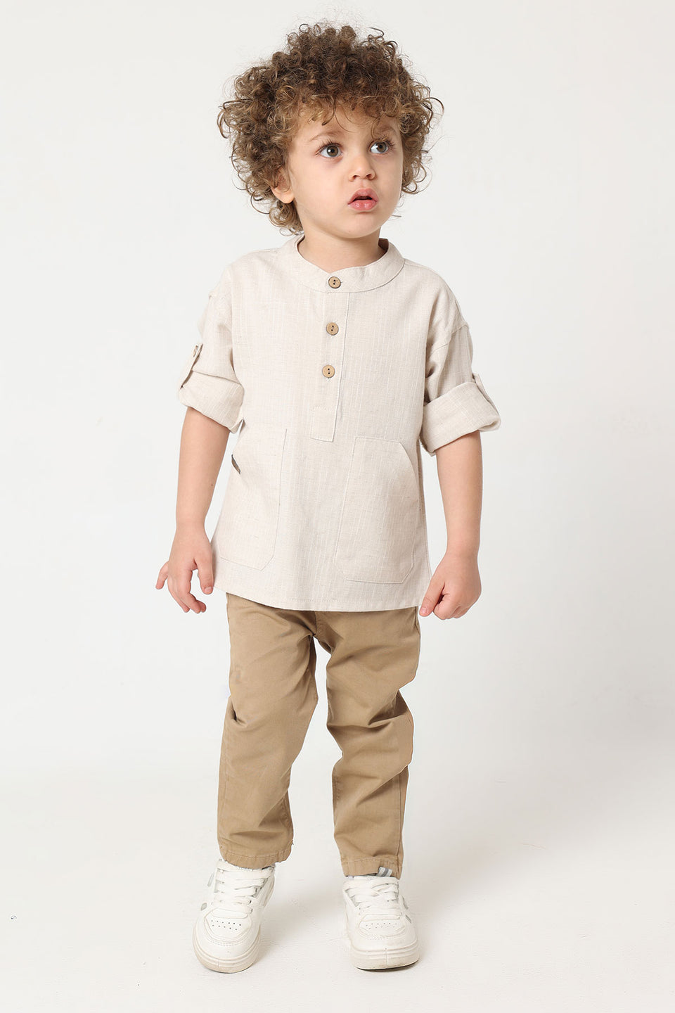 Beige Kids Sets 12-36 Months For Boys