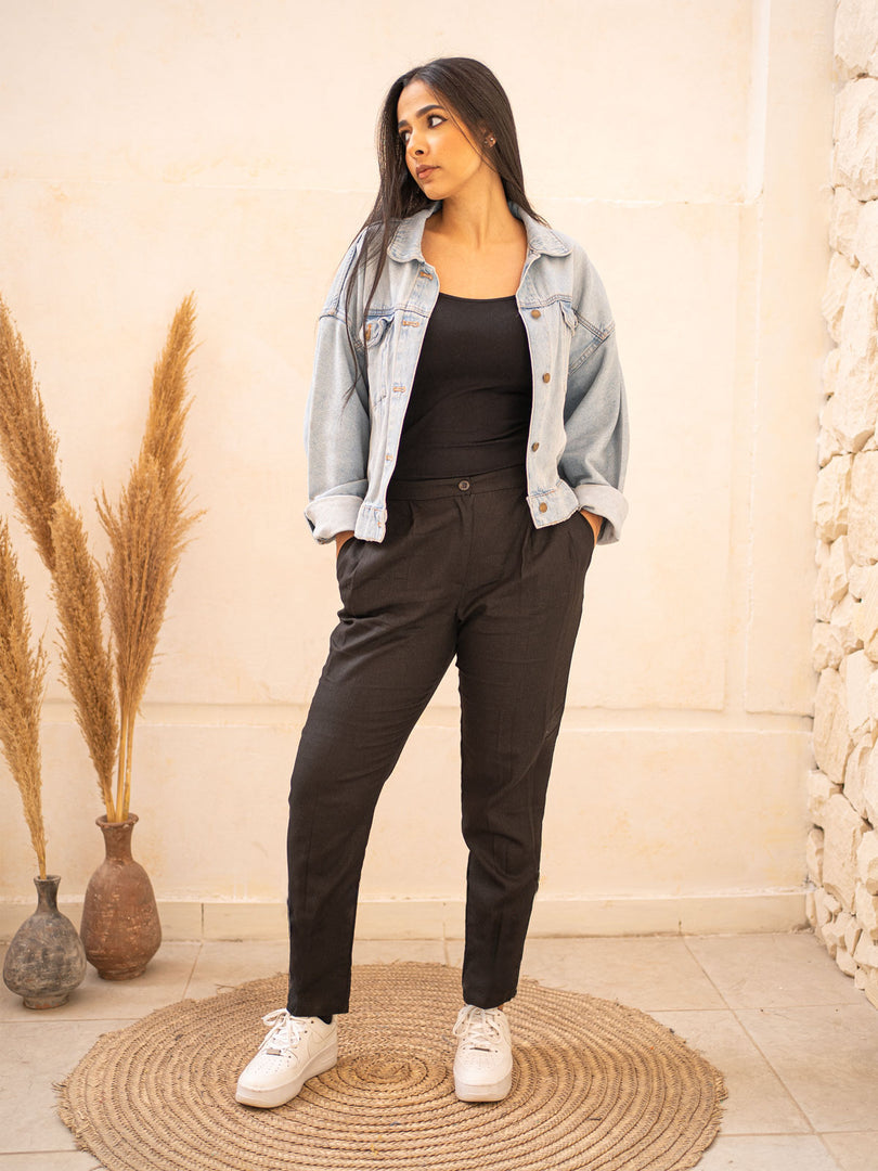 Black Bow Formal Pants