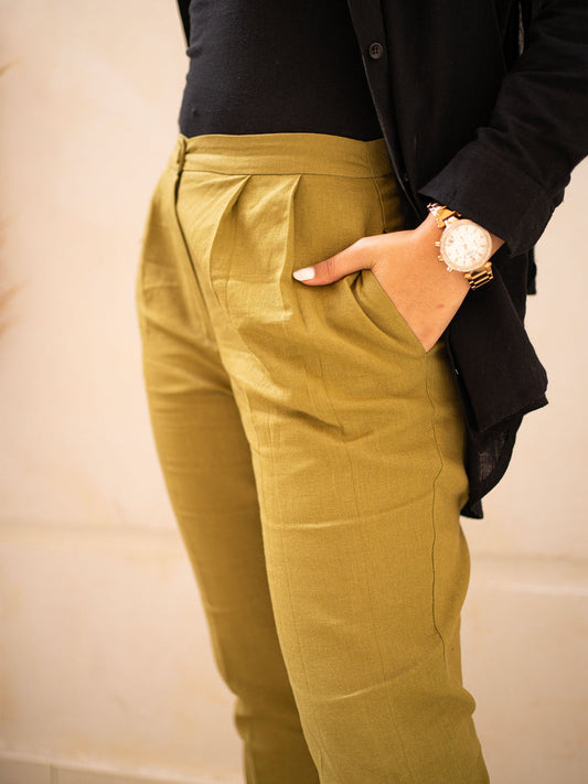 Olive Bow Formal Pants