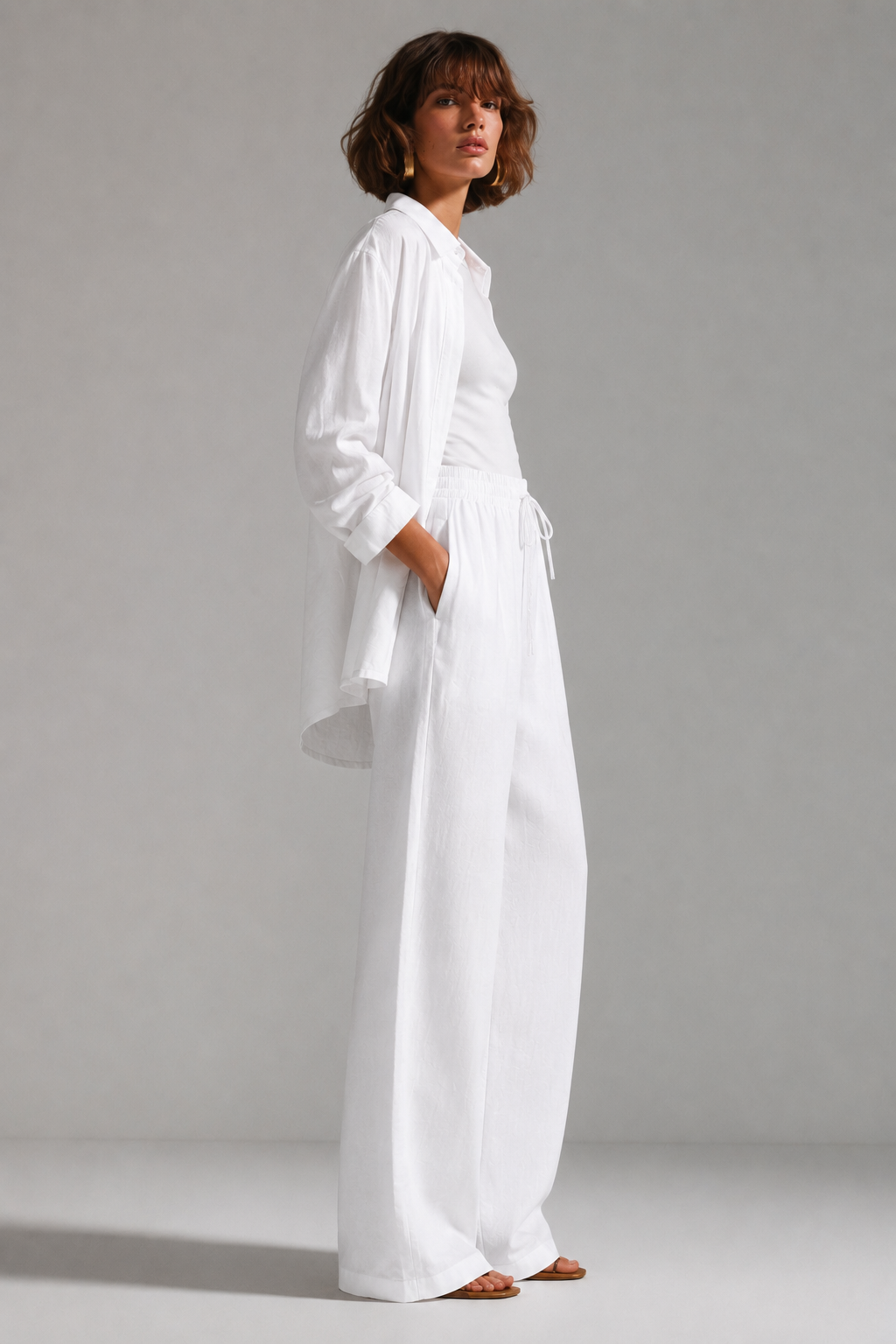 White Soft Linen Shirt