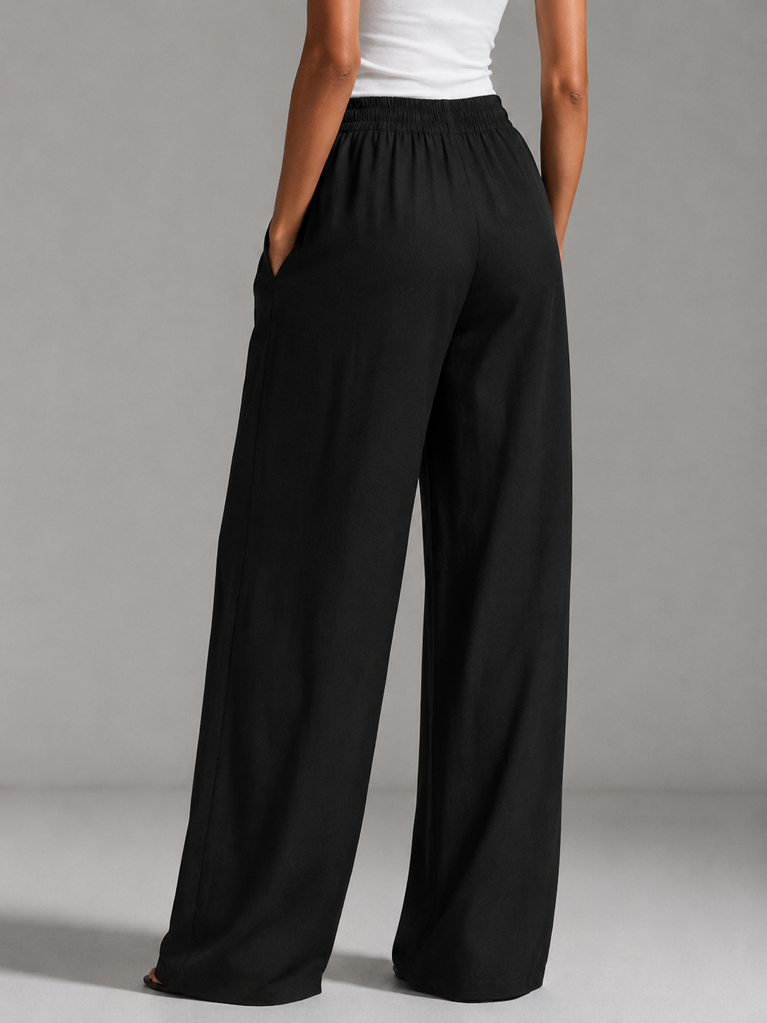 Black Soft Linen Pants