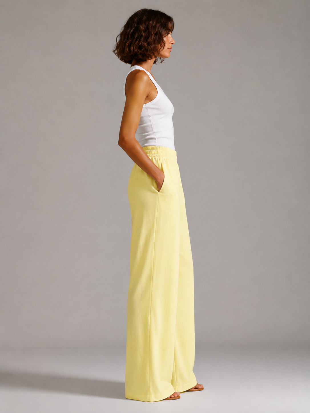 Yellow Soft Linen Pants