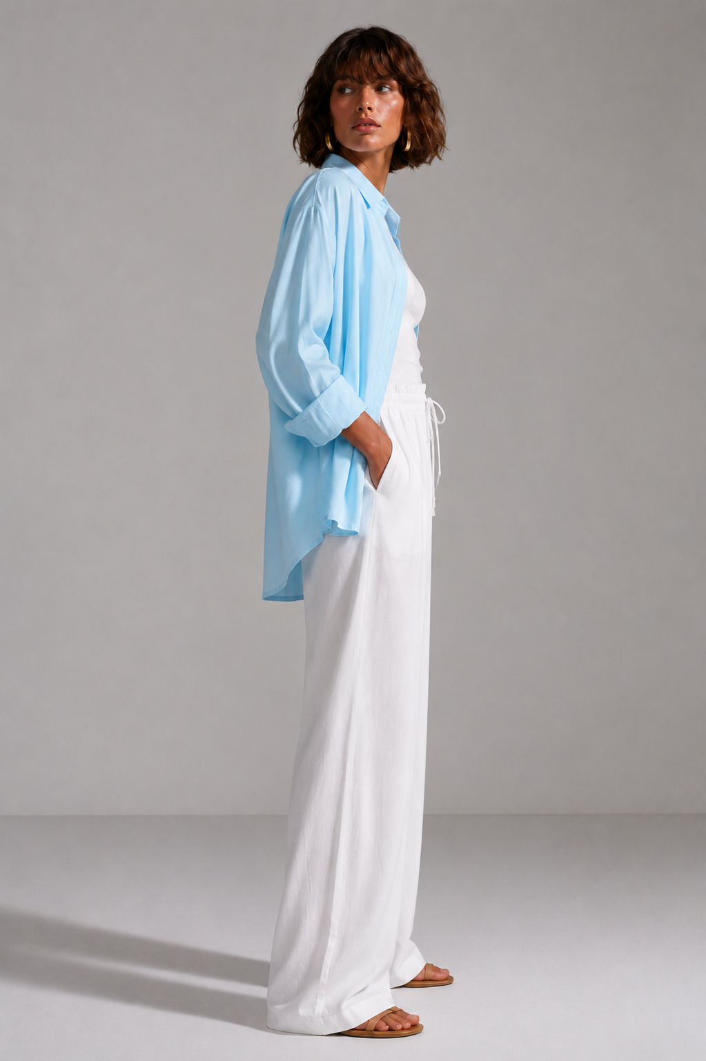 Blue Soft Linen Shirt