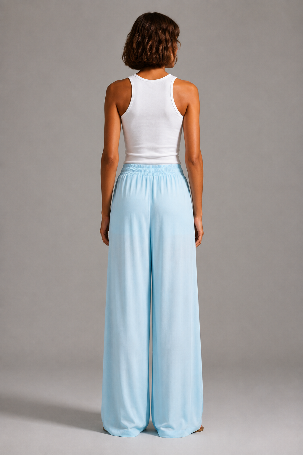 Blue Soft Linen Pants