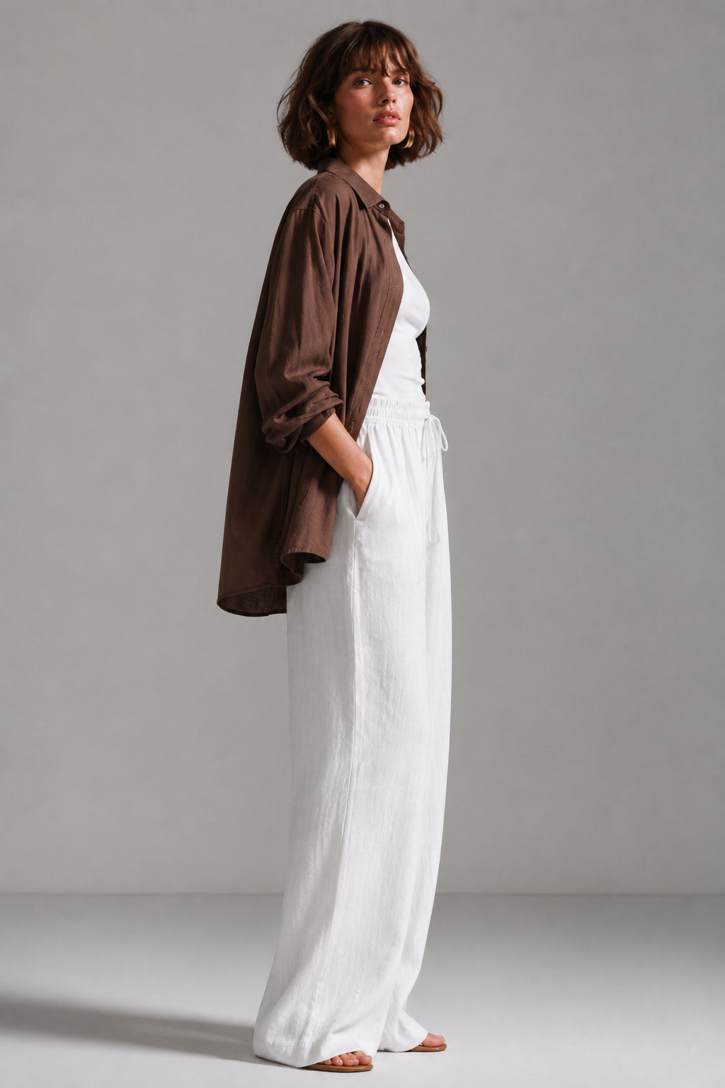 Brown Soft Linen Shirt