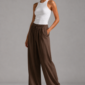 Brown Soft Linen Pants