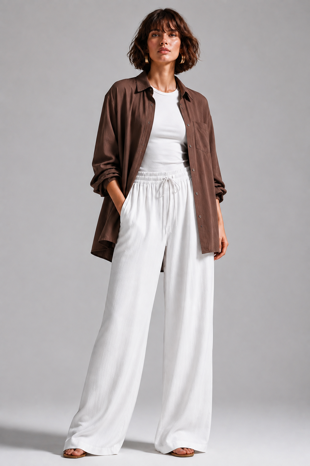 Brown Soft Linen Shirt