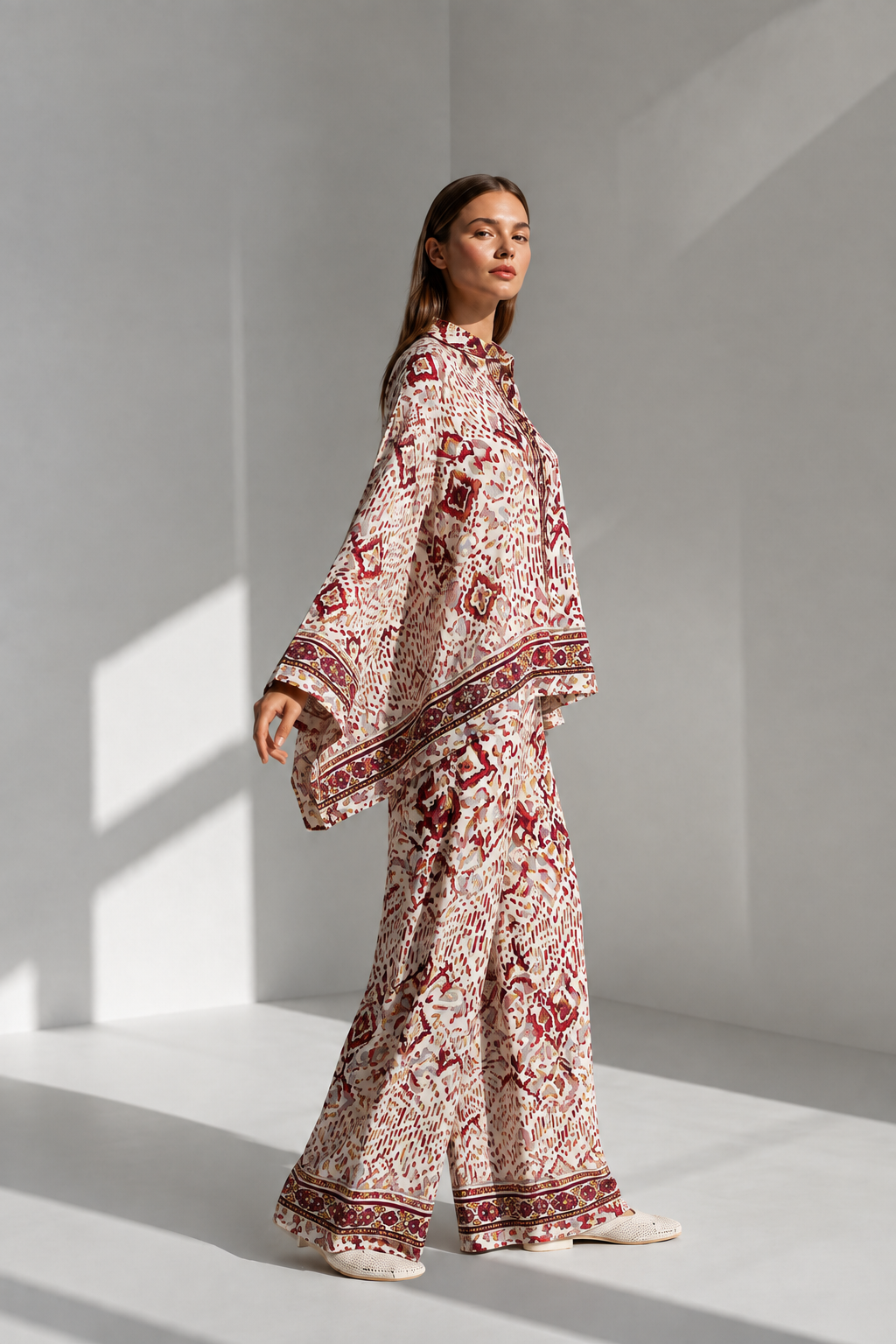 Red Patterned Butterfly Set