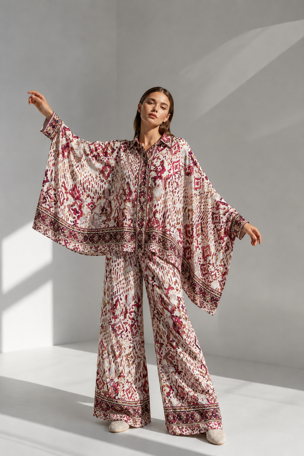 Red Patterned Butterfly Set