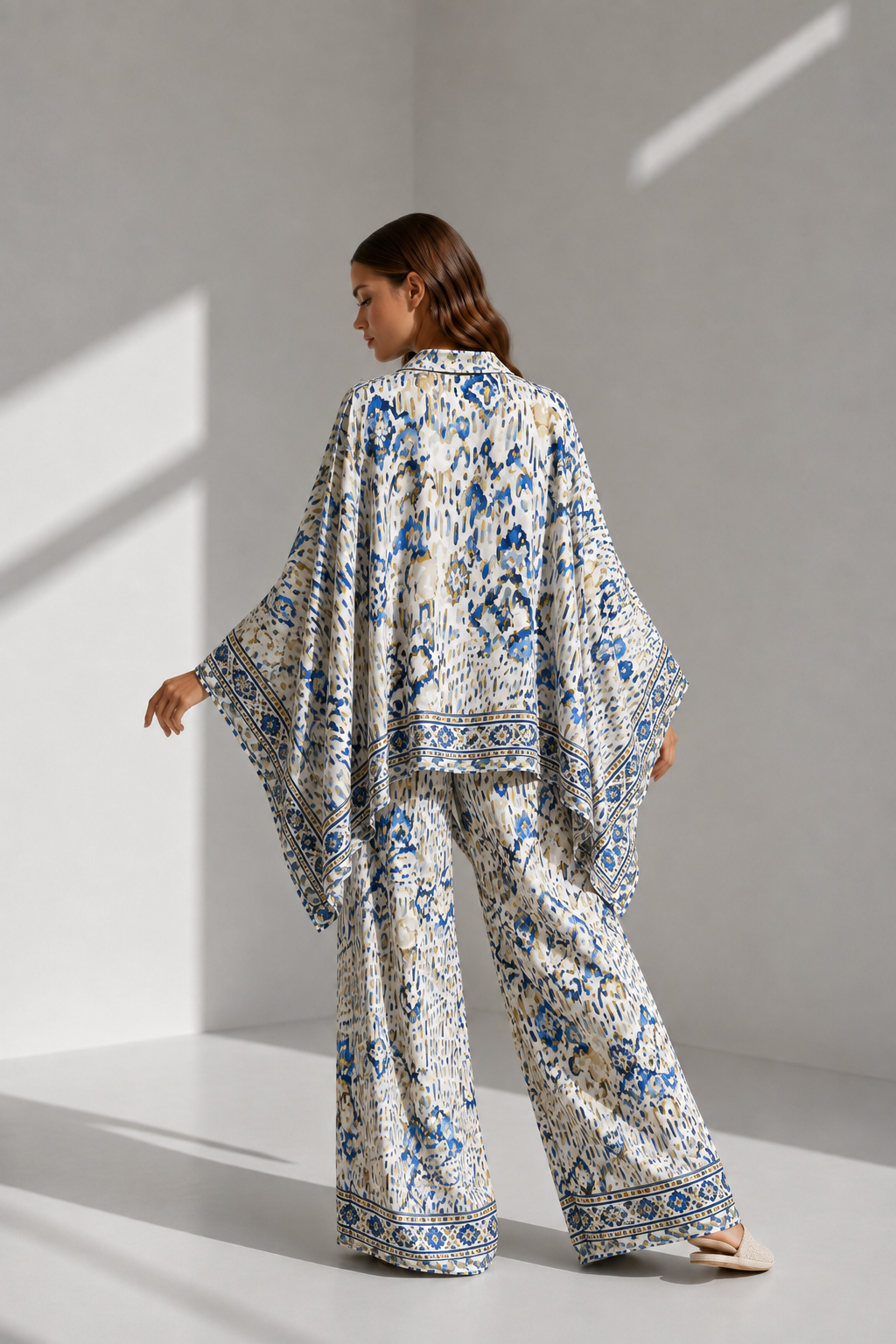Blue Patterned Butterfly Set