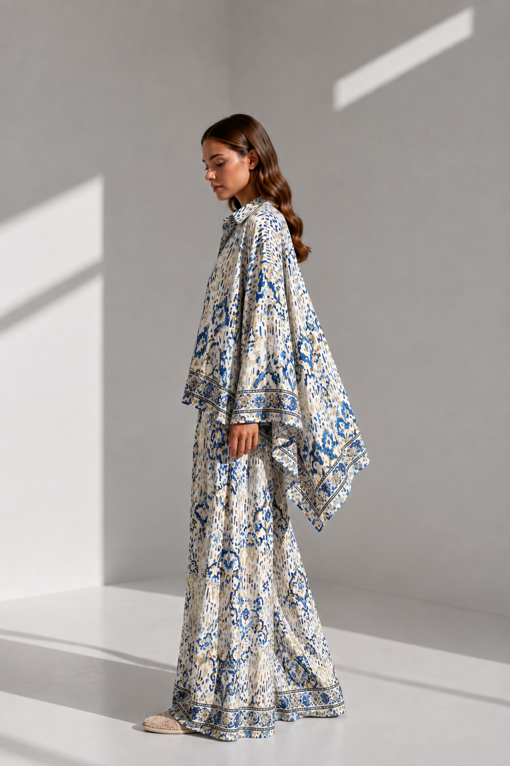 Blue Patterned Butterfly Set