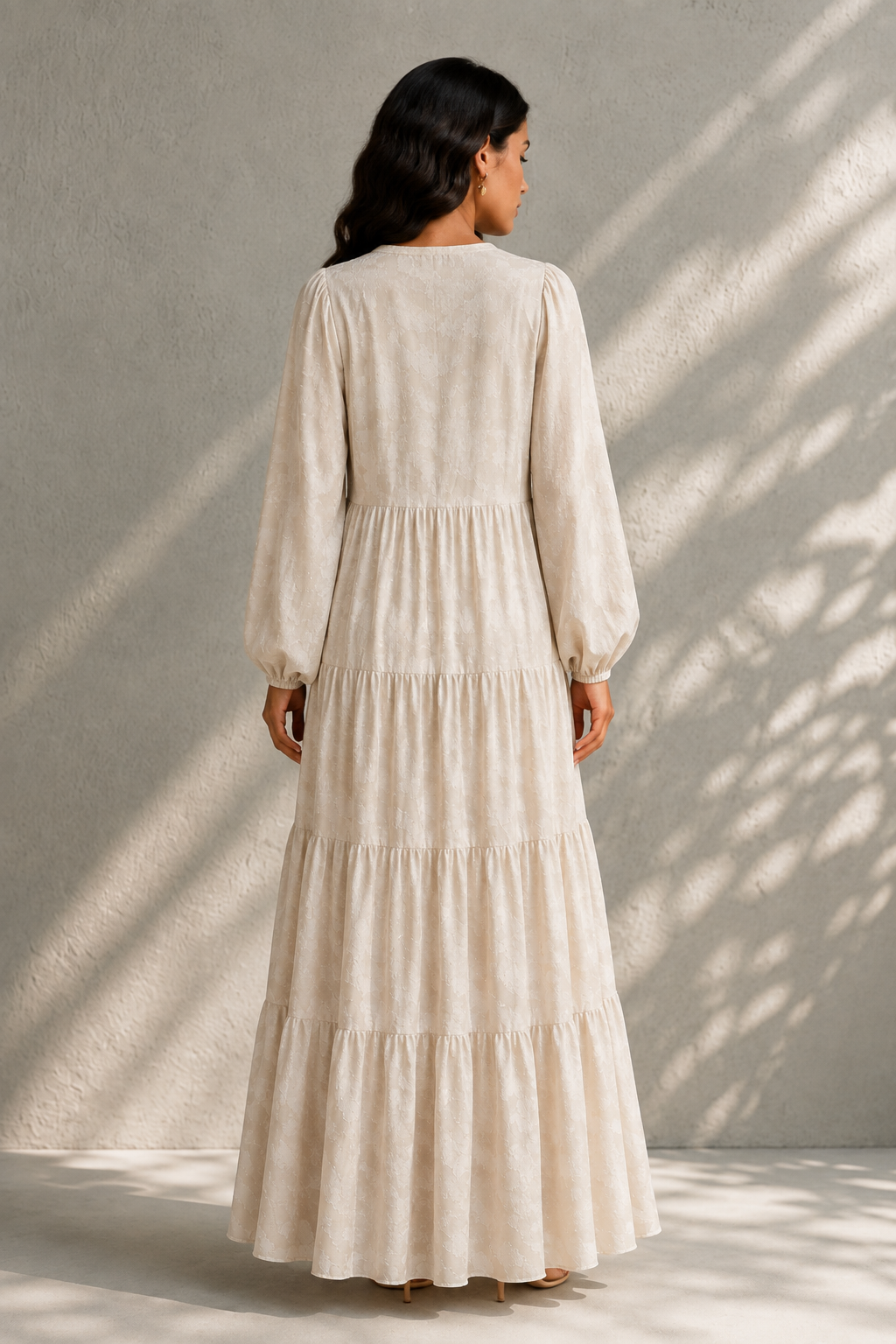 Beige Pearl Garden Dress