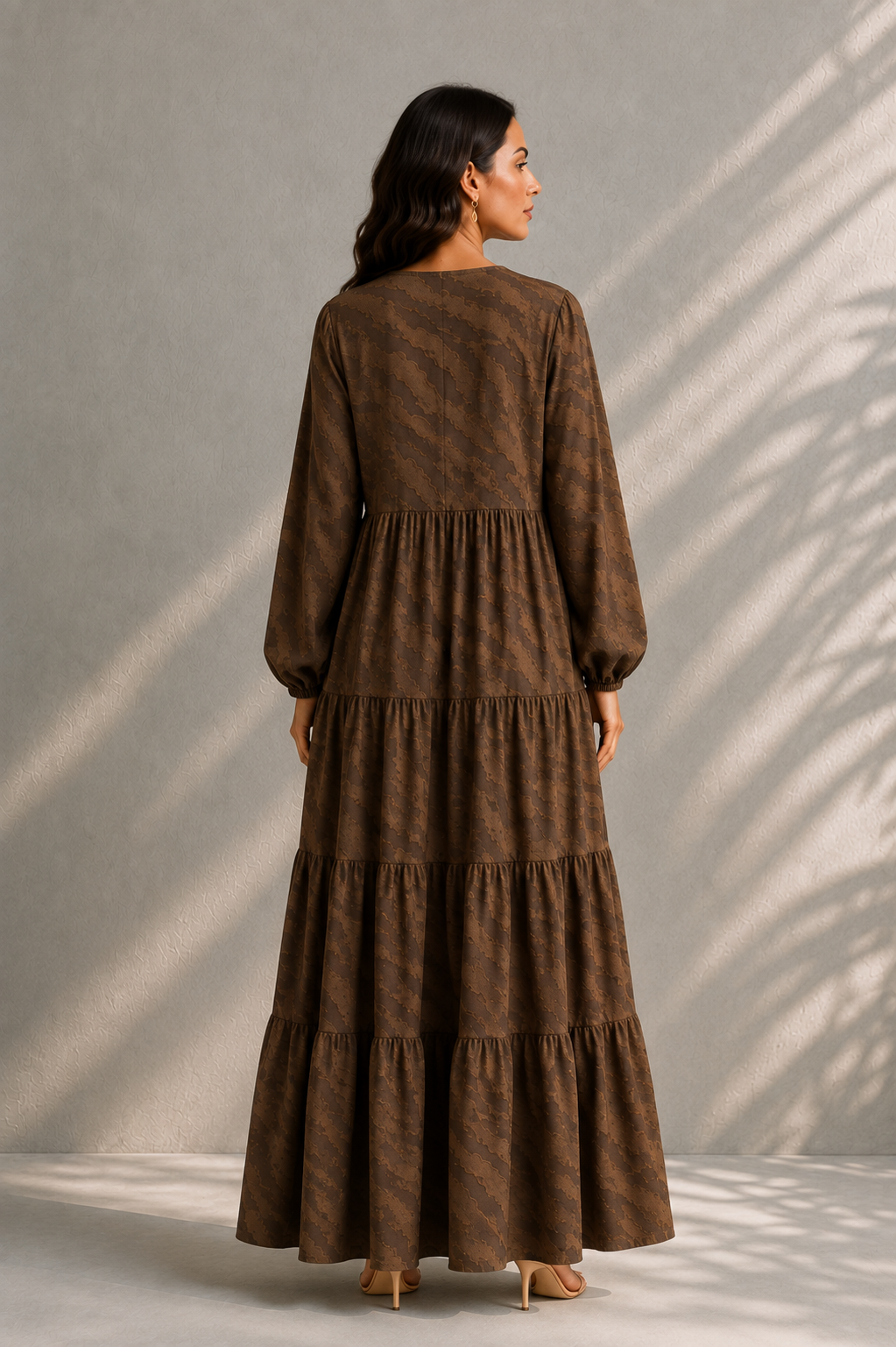 Brown Pearl Garden Dress