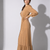 Coffee Ruffle Maxi Dress