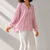 Pink Blush Floral Ruffle Blouse