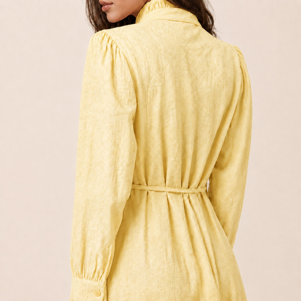 Yellow Maxi Dress with Ruffle Details