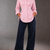 Pink Striped Shirt With Back Tie