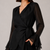 Black Organza Wrap Blouse