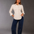 White Striped Shirt With Back Tie
